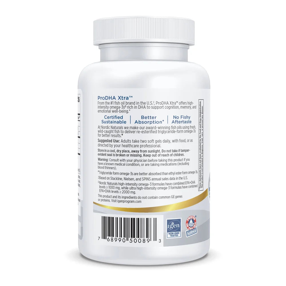 Nordic Naturals® ProDHA Xtra – High-Potency Omega-3 DHA Support