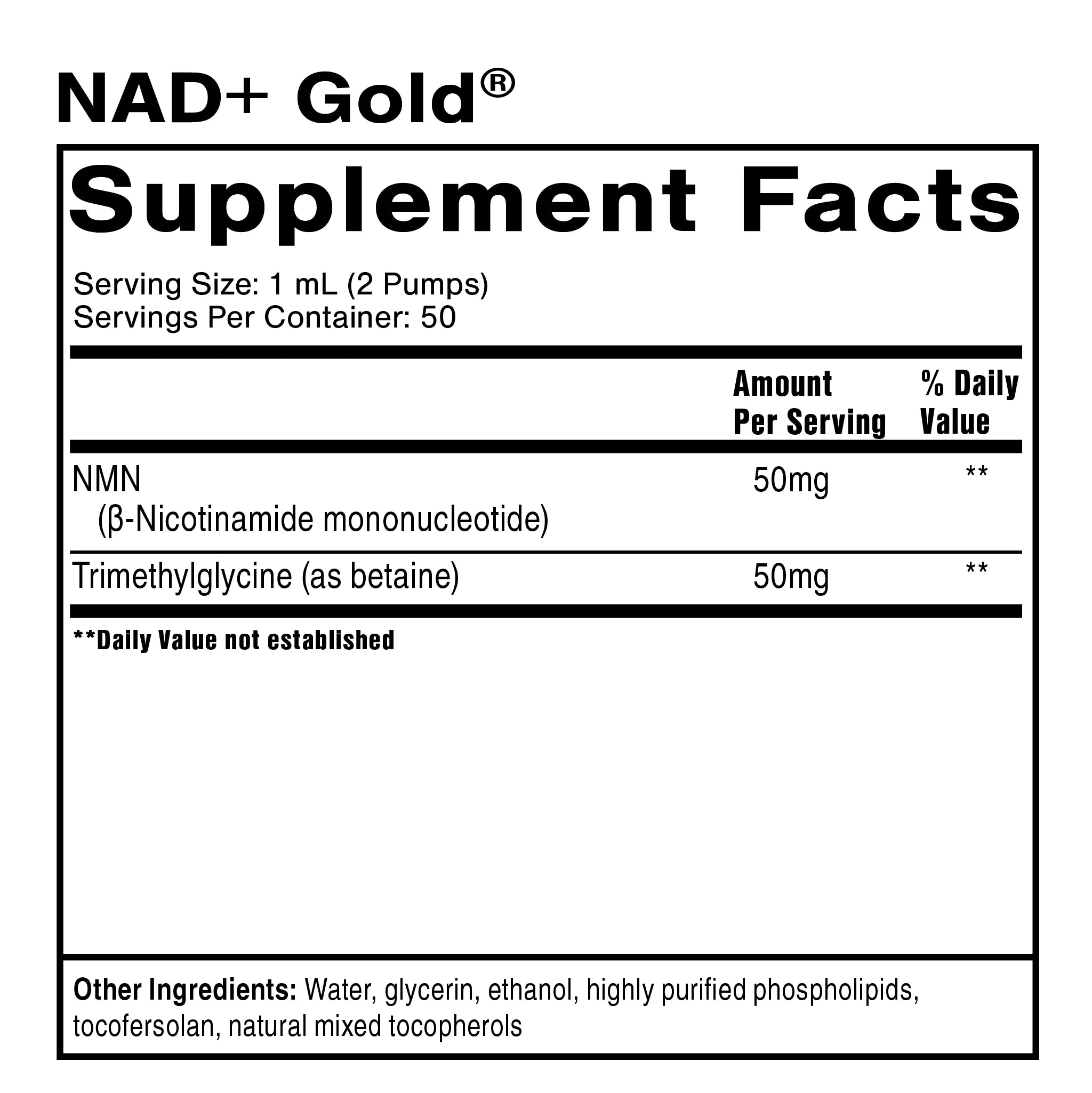 NAD+ Gold 50 ML