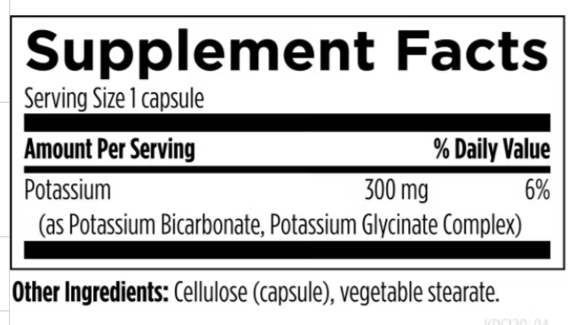 K+2 Potassium 120ct