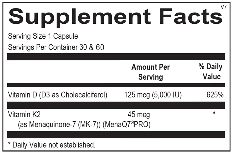 Vitamin K2 with D3  60ct