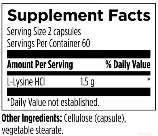 L-Lysine 120ct