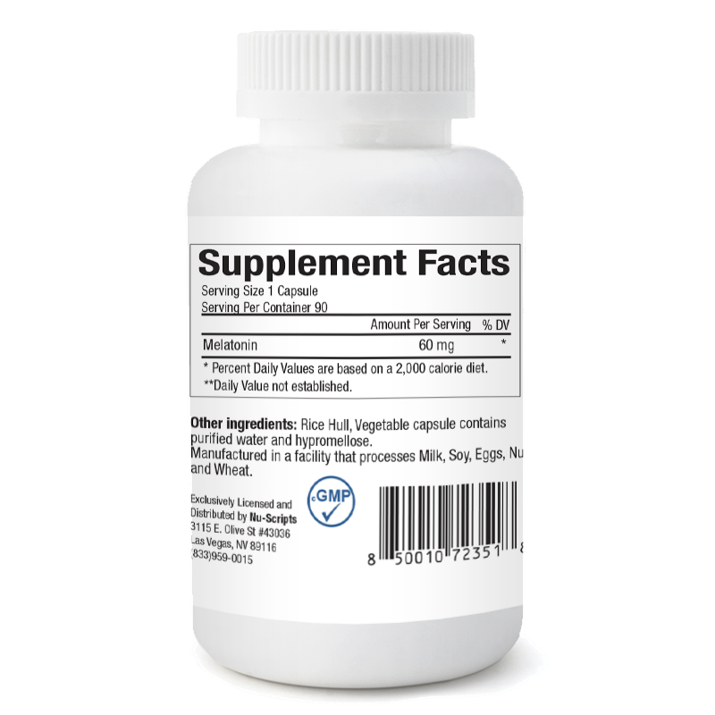 Melatonin 60 mg | High-Dose Sleep Support & Anti-Aging Formula