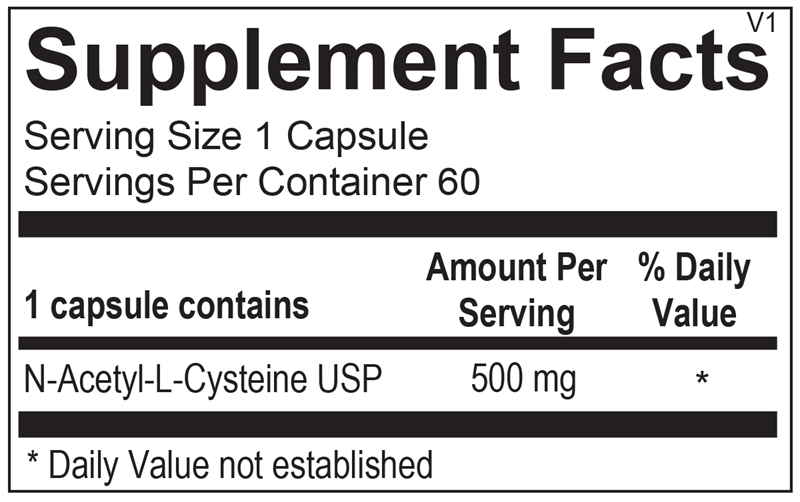 N-Acetyl Cysteine 60ct