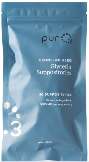 Ozone-Infused Glycerin Suppositories