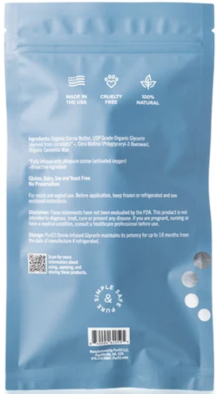 Ozone-Infused Glycerin Suppositories