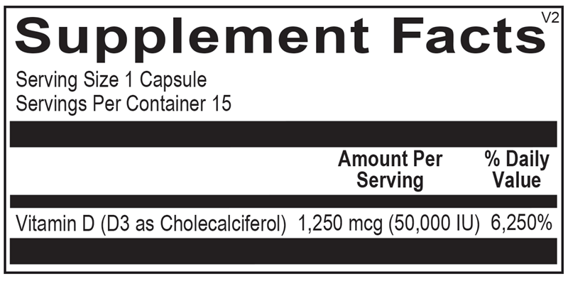 Vitamin D3 50,000 IU 15ct